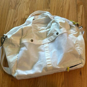 Stella McCartney large gym bag white + fluorescent yellow, great pre owned